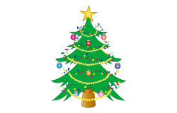 クリスマスツリーのイラスト